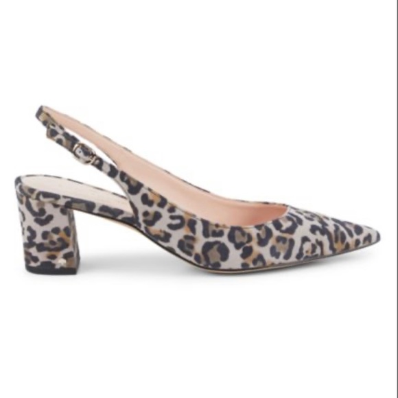 KATE SPADE NEW YORK Midge Leopard-Print Suede Slingback Pumps - Picture 2 of 13